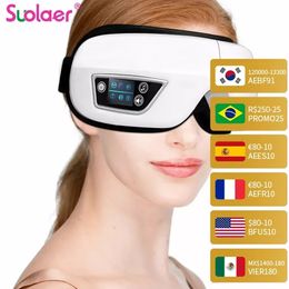 Face Care Devices 6D Smart Airbag Vibration Eye Massager Eye Care Instrumen Heating Bluetooth Music Relieves Fatigue And Dark Circles With Heat 231128