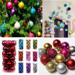 Christmas Decorations 24Pcs 30mm Xmas Tree Ball Bauble Hanging Party Wedding Ornaments Decor