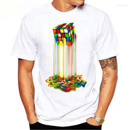 Men's T Shirts 2023 Suddenly Sweet Magic Cube Lovers Dress Men Shirt Streetwear Print Fashion Wind Cotton Round Neck T-shirt