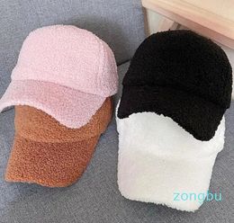 Ball Caps Polyester Baseball Cap Warm Windproof Plush For Men Women Stylish Outdoor Sports Hat With Uv Protection Curved Brim