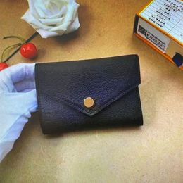 M64060 ladies compact flower embossed wallet coin purse VICTORINE luxury designer ladie buckle folding wallets main credit card ho256y
