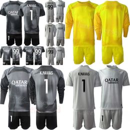 Club Team Goalkeeper GK Youth Nicolas Douchez Jersey Soccer Set Long Sleeve Goalie 99 Gianluigi Donnarumma 1 Keylor Navas 16 Sergio Rico Football Shirt 22/23 BaLi