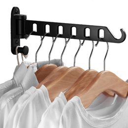 Organization 6 Holes 180 Rotating Saving Space Home Storage Hanger Folding Metal Laundry Clothes Rack