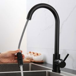 Kitchen Faucets 1/2" Touch On With Pull Down Sprayer Smart Sink Deck Plate Stainless Steel