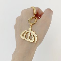 Charms Corroded Arabic Necklace Gold Plated Stainless Steel Pendant Gift For Mom Birthday Girl Women Jewellery 231128