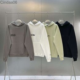 Mens Brand Clothes Sweater Sweatshirt Hoodies Pullover High Street Loose Chest Silicone Letter Hooded Plush Sweaters Top Hoody For Man