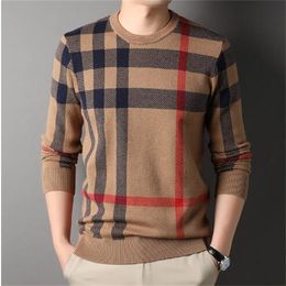 New 2023 Luxury Brand High Quality Sweater Men Women's Autumn Round neck striped fashion Long Sleeve Women High End Jacquard Pullover knitting Sweaters Coats