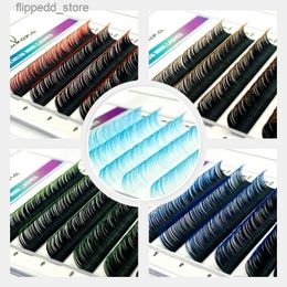 False Eyelashes Ombre Green Red Brown Blue Purple Color Eyelash Extension Individual Faux Mink Eyelashes Gradient False Lashes for Makeup Tool Q231129