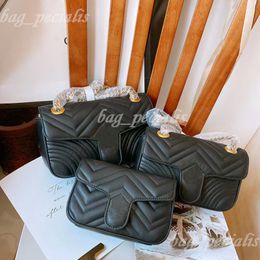 Designer bag shoulder bag Love heart V Wave Pattern Satchel Luxury Leather 3 Sizes Metallic Chain Handbags Purse