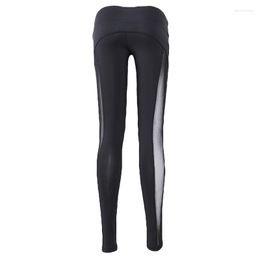 oActive Pants Sportswear Quick Dry Women Leggings Sexy Side Mesh Patchwork Solid Colour Yoga Elastic Fitness For Female