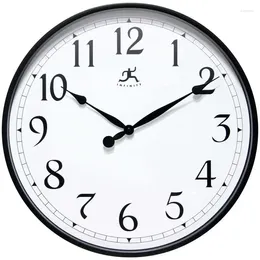 Wall Clocks Black Office Transitional Analogue Display Clock Reloj De Pared D Grande Decoration Led Alarm