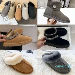 kids boots slippers baby snow australia mini fashion booties boot for girls women winter fluffy shoes suede wool