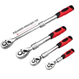 Moersleutel 72Tooth Adjustable Socket Ratchet Wrench 1/2" 3/8" 1/4" Extendable Telescopic Socket Spanner Torque Wrench Quick Release