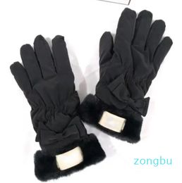 Hats Scarves Gloves Sets Hats Scarves Sets Five Fingers Gloves Fashion Women New Leather Gloves Bowknot Mittens Five Fingers With Brand Colours With Tag Wholesale