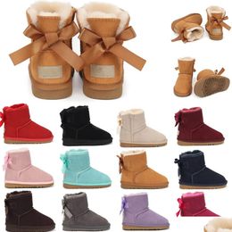 Athletic & Outdoor Baby Kids Shoes Toddlers Classic Tra Mini Boot I Australia Warm Boots Girls Ly Shoe Half Children Sneaker Kid Youth Dh6H8