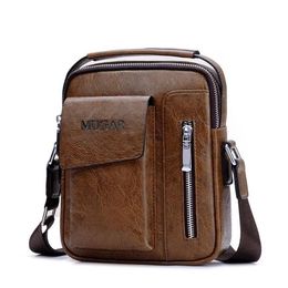 Men's bag mini shoulder bag messenger business briefcase casual retro small2837