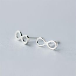 Silver 925 Jewelry Earrings Sterling Silver Earrings Infinite Symbol 8 Delicate And Elegant Silver Symbolic Earrings F210G