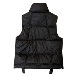 Women's Vests Sleeveless Jacket Vest Coat For Woman Standing Collar Warm Cotton Waistcoat Winter With Big Double Pockets 2023