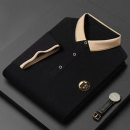 Men's Polos Fashion Diamond Polo T Shirt for Men Clothing Lapel Business Casual Tops Ropa Hombre Summer Short Sleeve Tees POLO Shirt 231129