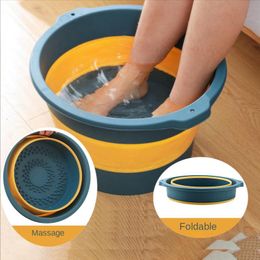 Bathtubs 10L Folding Foot Soaking Bucket Massage Bucket Foot Soak Bucket Household Portable Basin Foot Bath Spa Basin for Foot Soaking