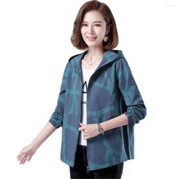 Women's Trench Coats 2023 Spring Autumn Women's Windbreaker Khaki Plaid OL Trendy Lady Hoodies Casual Female Jackets Clothing