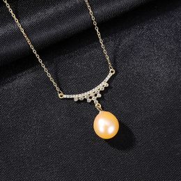 Charming Sexy Lady Pearl Pendant Necklace Women Fashion Luxury Brand Hand Inlaid 3A Zircon s925 Silver Necklace Female High end Collar Chain Wedding Jewellery Gift