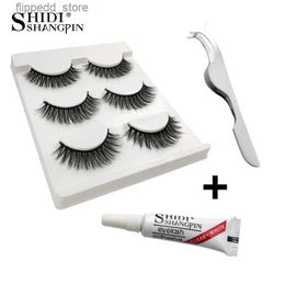 False Eyelashes Eyelashes 3d mink lashes natural long make up false eyelashes 10mm eyelash glue makeup eye lashes tweezers 3d lashes maquiagem Q231129