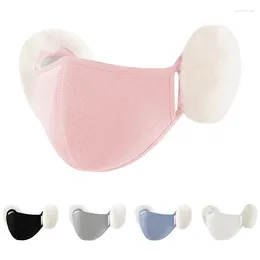 Bandanas Winter Warm Mask With Earmuffs Cold-Proof Thermal Soft Plush Ear Warmer Women Men Ski Cycling Windproof Breathable