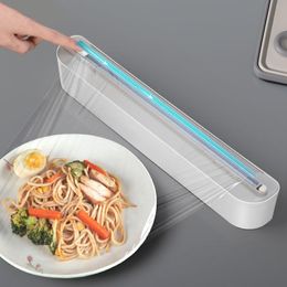 Organisation FreshKeeping Film Cutter Food Wrap Dispenser Plastic Cutter Foil Cling Film Storage Holder Kitchen Household Kitchen Supplies