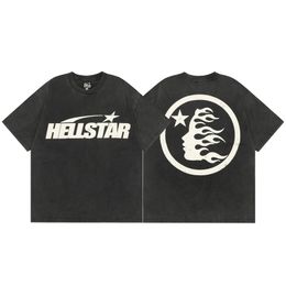 Hellstar t Shirt Rappe Mens Women Tshirt Rapper Washed Heavy Craft Unisex Short Sleeve Top High Street Retro Hell Womens T-shirt Designers Tees mens shirts 31