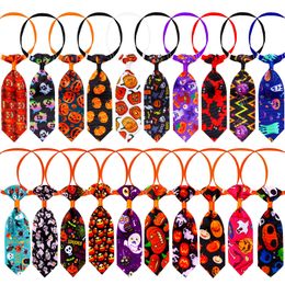 Accessories 50/100pcs Halloween Dog Grooming Accessories Skull Small Dog Neckties Pet Supplies Pet Dog Cat Ties For Dogs Pets Accessories