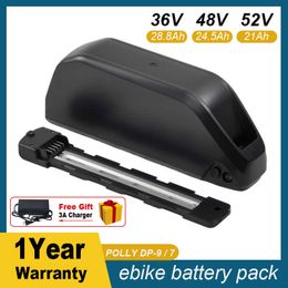 48V e-bike Battery 24.5Ah Panasonic Cell Lithium Ion Batteries Polly DP-9 52V 21Ah 25Ah 40A BMS for 250W 750W 1000W 1500W motor