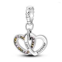 Charms Love Forever Linked Split Dangle Charm Fit Original MULA Bracelet Necklace Pendant Beads Silver Color Women DIY Jewelry Making