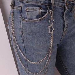 Belts Jewellery Gift Double Layer Five-pointed Star Jeans Chain Punk Pants Hollow Cross Metal Waist Female Belt