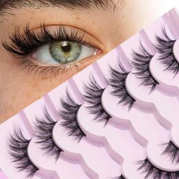 False Eyelashes 7 Pairs of Thick And Slender Eyelashes With Elongated and Comfortable Black Cotton Thread and Crossed Fishtail Half Eye False E Q231129