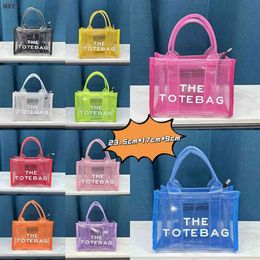 Evening Bags Women s Bag New Summer Trend Pvc Mesh Tote Bag Fashion Versatile Transparent Letter Handbag 220607222M
