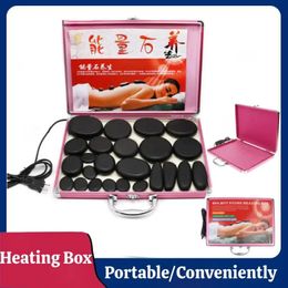 Full Body Massager Portable 1 Piece Heating Box Spa Rock Heating Warmer Case Professional Spa Massage Stone Heater Can Hold 24 Pcs Rocks 231128