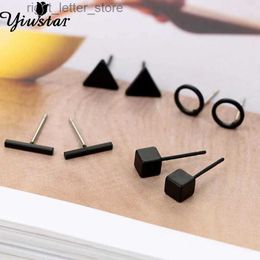 Stud 4pcs T Bar Earing Square Earrings Round Earring Triangle Stud Earings for Women Bitty Mine Jewellery Christmas Gifts YQ231128