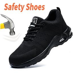 Safety Shoes Safety shoes work shoes steel toe men puncture-protective work boots indestructible safety lightweight 231128