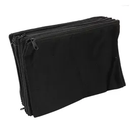 100Pcs Canvas Zipper Pouch Bags Makeup Pencil Case Blank DIY Craft For Travel School Black