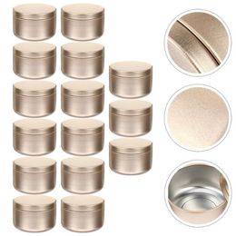 Candles 24 Pcs Round Candle Jars Storage Container Aluminium Making199n