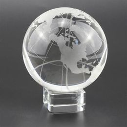 Novelty Items K9 Crystal Glass Earth Model Pography Lens Ball Creative Xmas Gift Home Office Decoration Sphere 80mm Globe With Sta202U