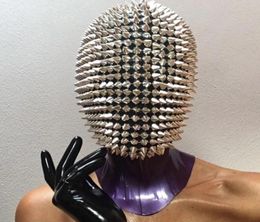 Newly Studded Spikes Full Jewel Face Cover for Halloween Cosplay Funny Mask mondkapjes wasbaar Masque 915 B2DH8779971