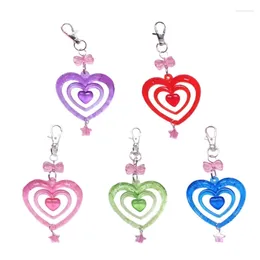 Keychains Hollow Heart Purse Pendant Phone Charm Hanging Rope Chain Strap Bag Decoration Lanyards Keychain Accessory