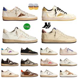 Casual Classic Designer Ball Star Shoes New Realease Women Mens Italy Brand Dirty Old Platform Sneakers Black White Pink Leather Suede Basketball Low Top Trainers