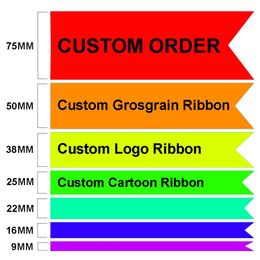 accessories 100 yards Custom Ribbon Cartoon Characters Desgin Single Sides Printed Grosgrain Ribbon Personalized Order Wholesale