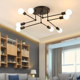 Ceiling Lights Multi Heads Led Lamp Retro Industrial Luminaria Personality Lamparas For Living Room Restaurant Bar Cafe