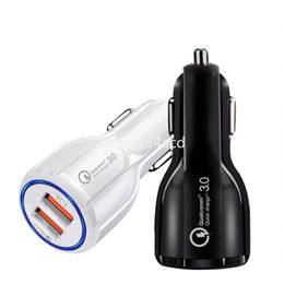 Fast Quick Charging 30W QC3.0 18W Dual USb Car Charger for iphone 15 14 11 12 13 Samsung s7 s8 S23 S24 m1 gps mp3