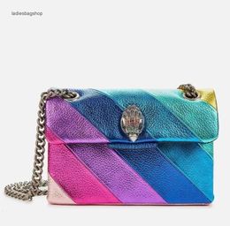 Kurt Geiger borsa a forma di cuore Borsa di design di lusso in pelle Londra Donna Uomo Mini Borsa a tracolla con insegna in metallo pochette pochette con tracolla a catena Borse 2023