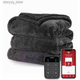 Electric Blanket Connected WiFi Heated Blanket WiFi Electric Blanket Lofttec Slate Grey King Q231130